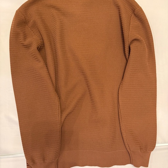 Paul Jones Men’s Knit Button Up Shirt Brown Green Striped Sweater Top Size L - Picture 3 of 3